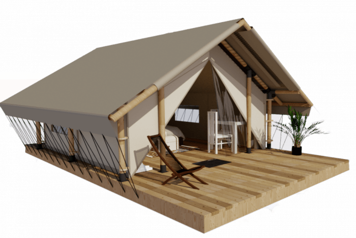 Пaлaтка для глэмпинга 5×5.5 м Safari-Tent